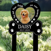 You Left Paw Prints on My Heart Custom Dog Photo Memorial Garden Stake CH07 911140
