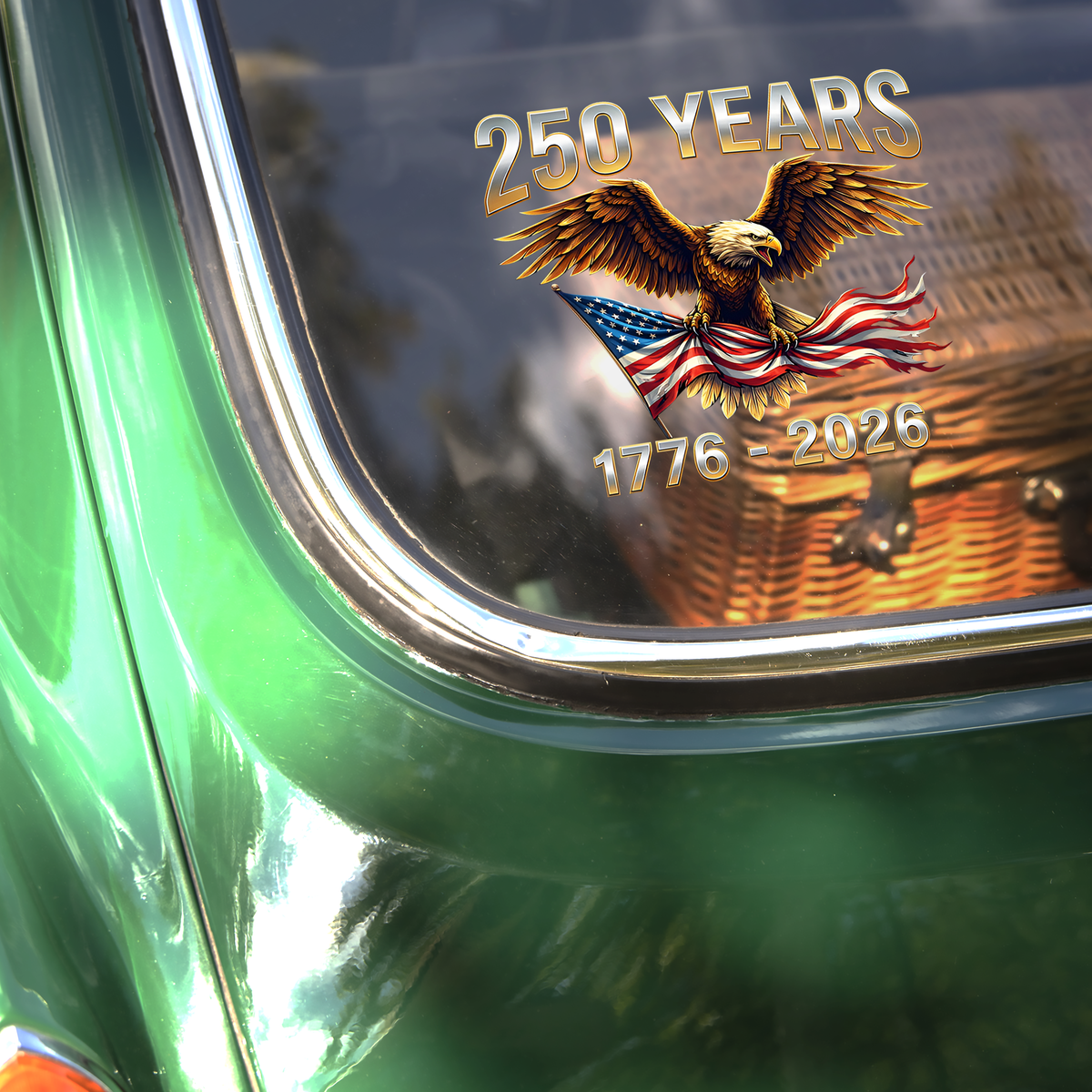 250 Years 1776 - 2026 Patriotic Eagle Car Window Decal Sticker HA75 920168