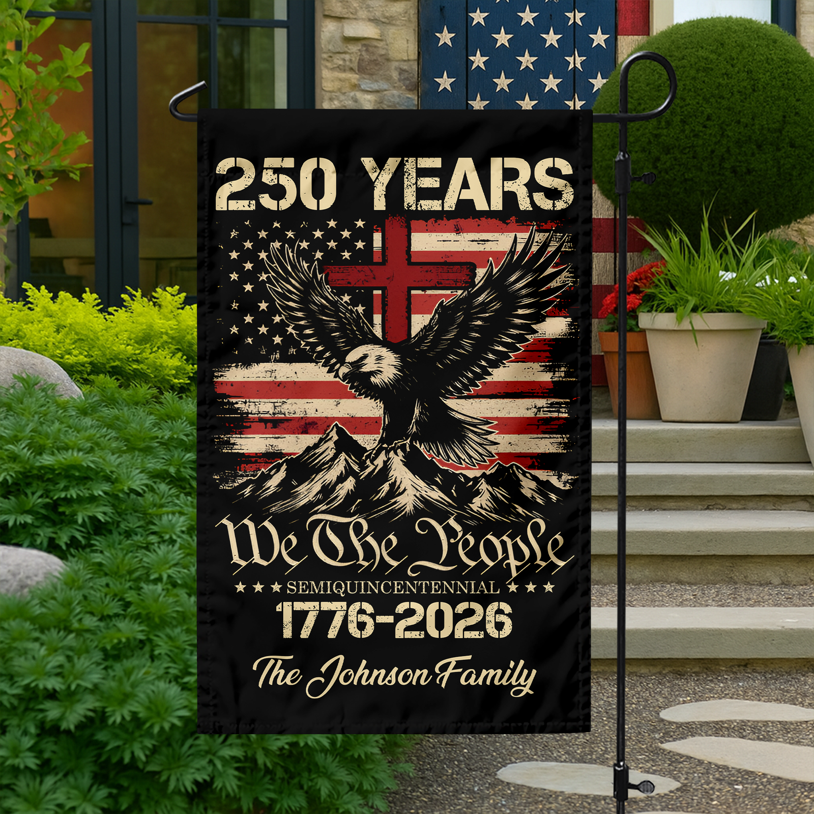 Custom Family Name 250 Years We The People Patriot Garden Flag HA75 920166