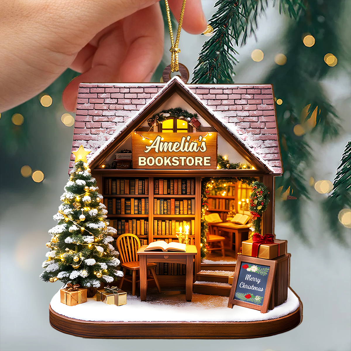 Personalized Christmas Bookish Wood Ornament Gifts For Book Lovers CH07 899284