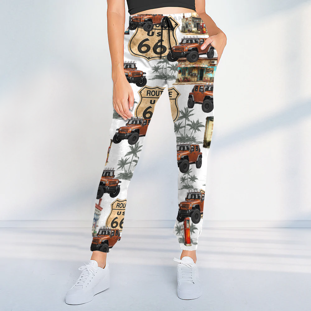 Custom Car Photo Rout 66 Authentic Sweatpants For Car Lover TH10 894989