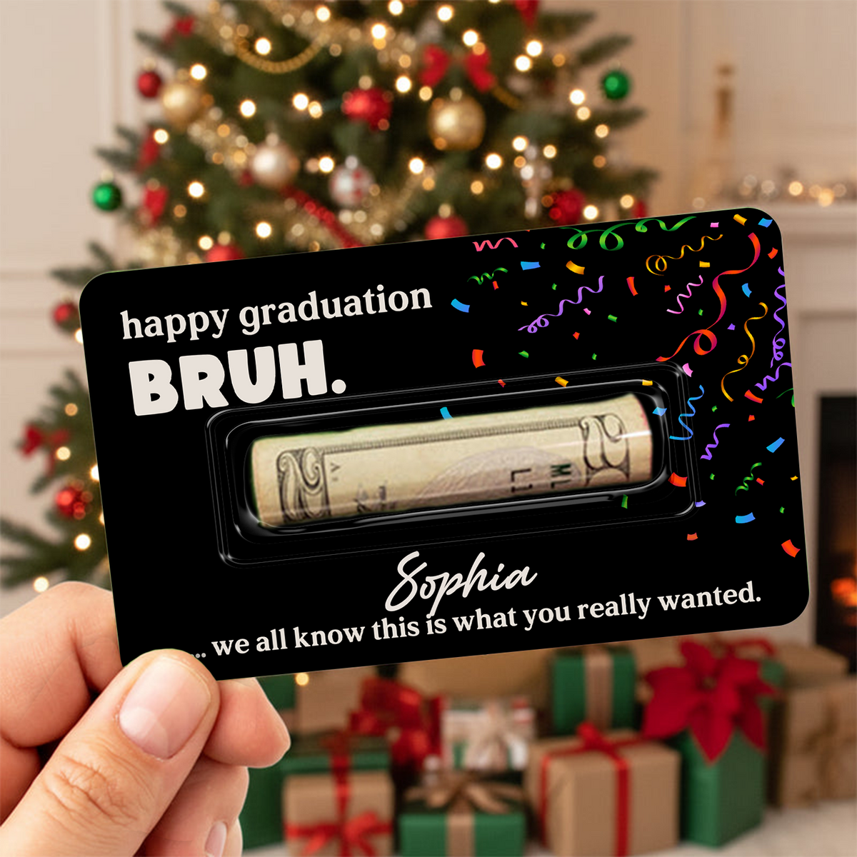 Personalized Funny Graduation Class of 2026 Money Card Holder CH07 895584