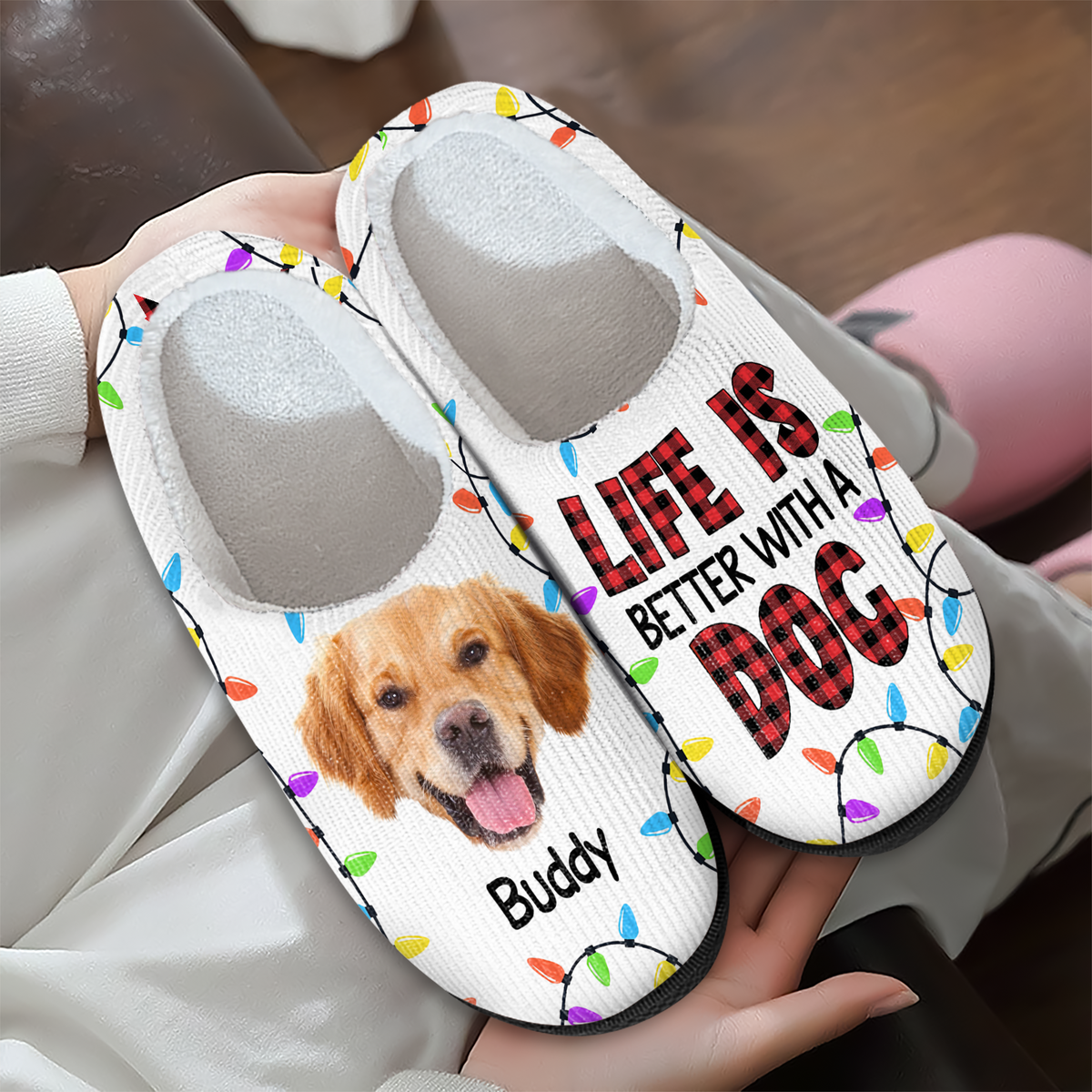 Custom Photo Life Is Better With Pet Personalized Slippers Gift For Pet Lovers CH07 896798