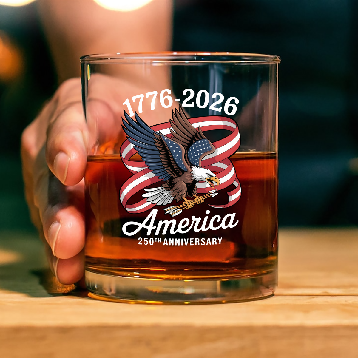 America 250Th Anniversary 1776-2026 Eagle Whiskey Glass HA75 920262