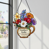 Personalized Name Birth Month Flower Grandma's Garden Acrylic Suncatcher LM32 899259