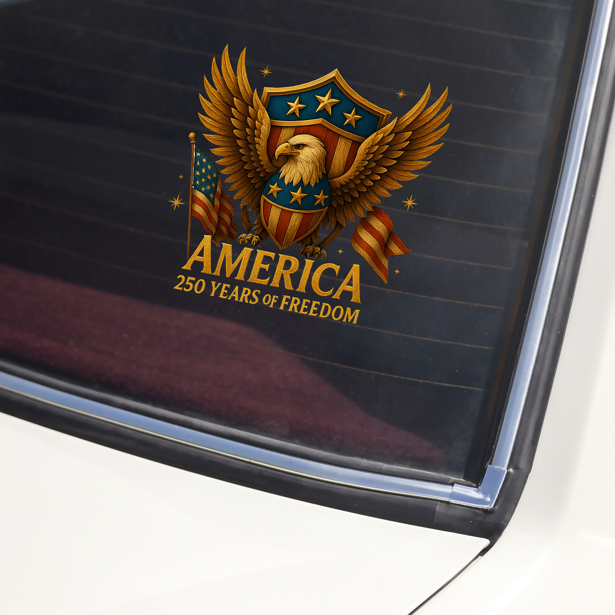 250th Anniversary of the USA - America - 250 Years of Freedom Car Window Decal Sticker HO82 901078