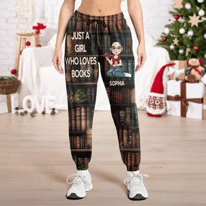 Personalized Just A Girl Who Loves Book Sweatpants TH10 896245