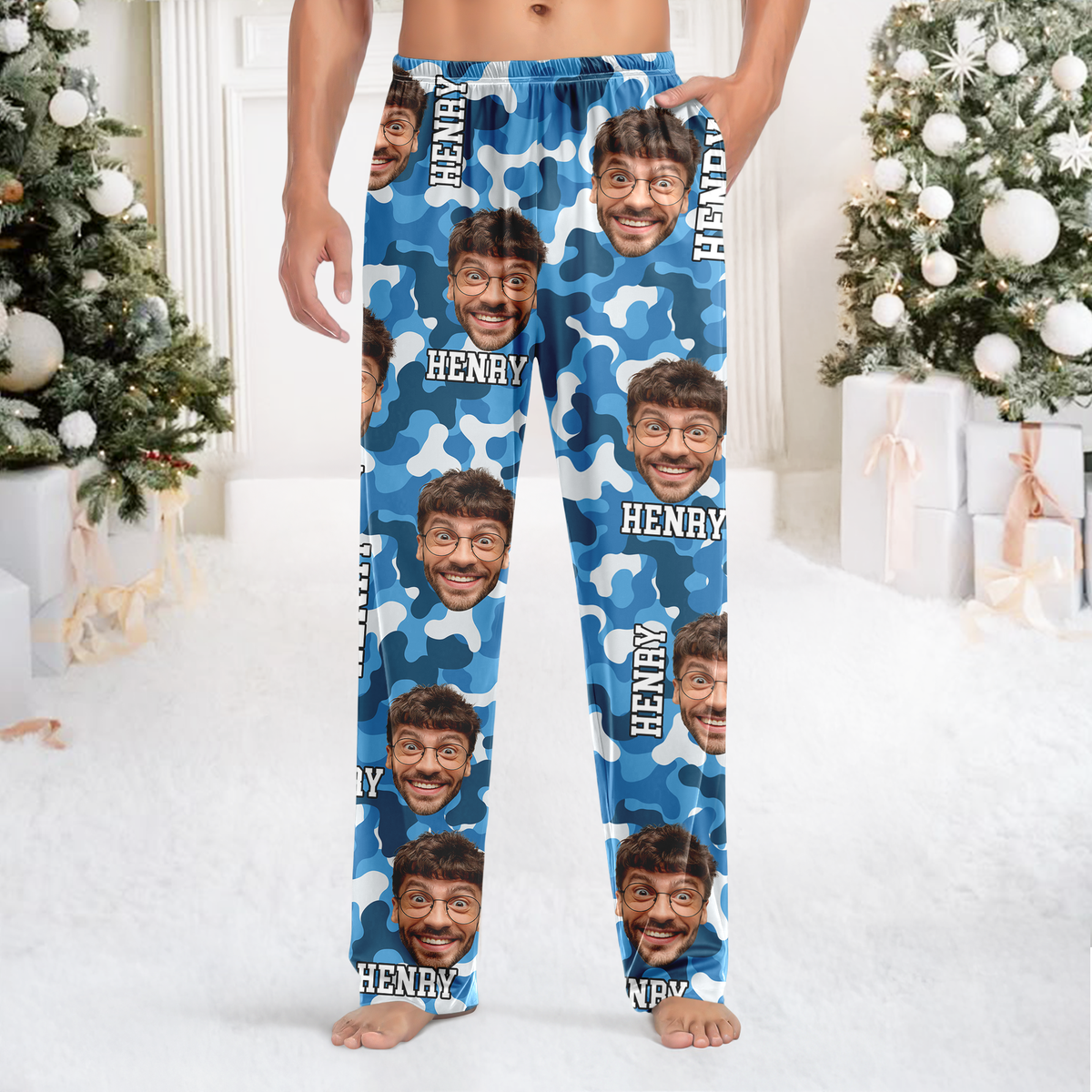 Custom Human Photo Camo Pattern Sweatpants TH10 896669