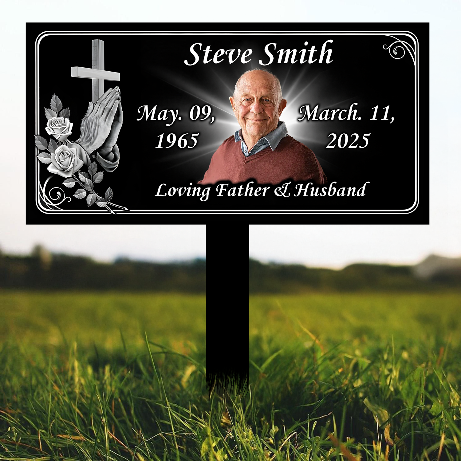 Custom Photo Sympathy Memorial Garden Stake CH07 910740