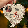 Your Wings Were Ready - Personalized 2 Layers Wooden Ornament Memorial Gift For Family Members LM32 895873