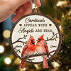 Cardinals Appear When Angels Are Near Personalized Wooden Ornament LM32 895881