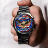 Personalized Name Patriotic 250th Anniversary God Bless America Eagle 1776–2026 Men's Wrist Watch HO82 901558