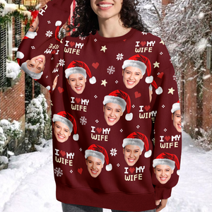 Custom Funny Photo I Love My Wife/Husband Ugly Sweater TH10 896343