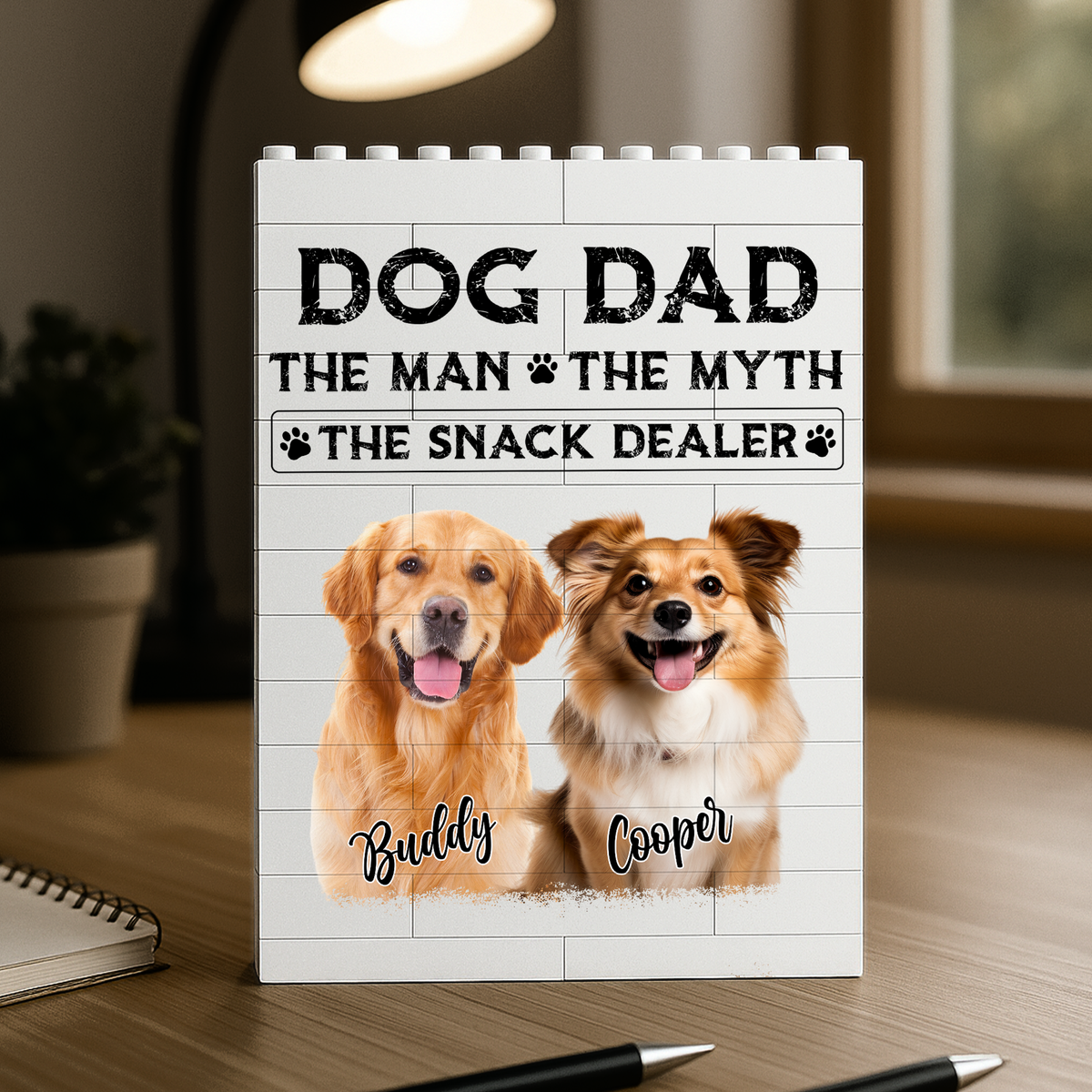 Custom Photo Dog Dad The Man The Myth The Snack Dealer Building Block CH07 910796