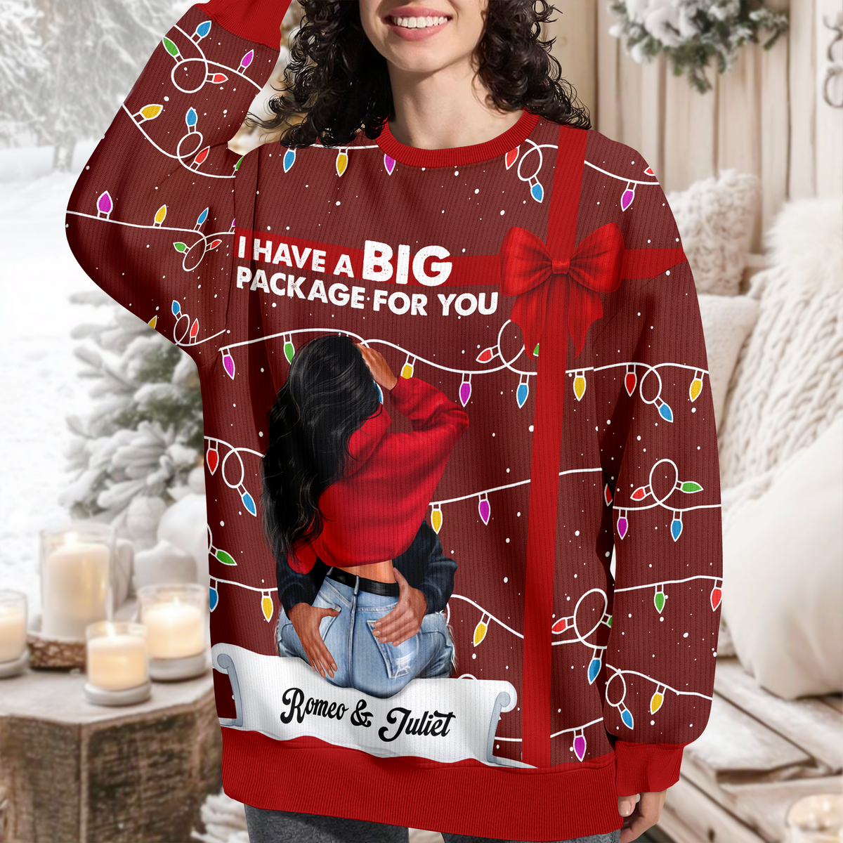 I Have A Big Package For You - Personalized Ugly Sweater LM32 895909