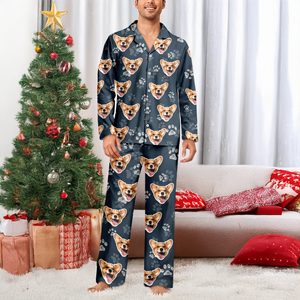 Custom Dog Face Photo Pajamas Christmas Gift For Dog Lovers CH07 896610