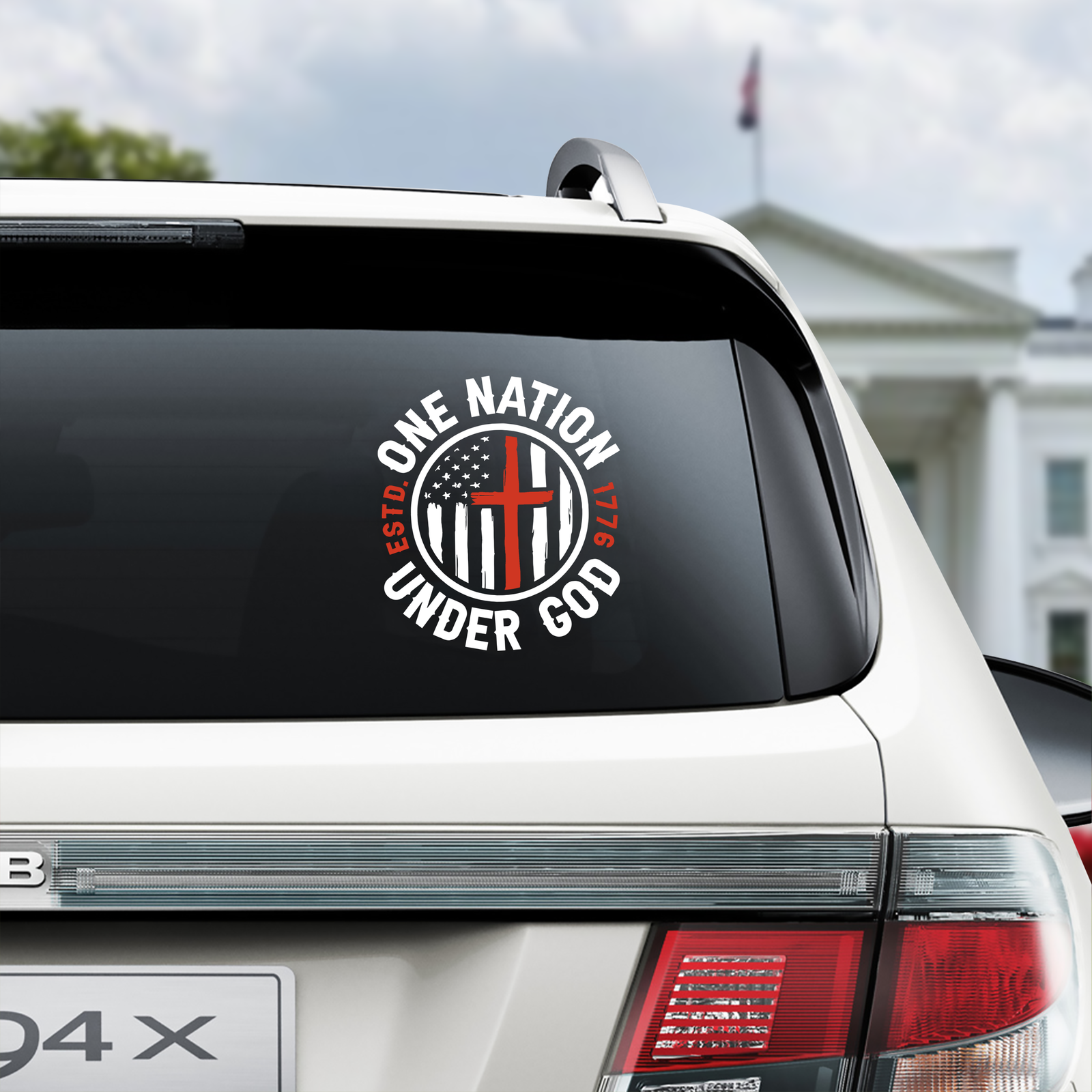 One Nation Under God Patriotic USA Car Window Decal Sticker HA75 898988
