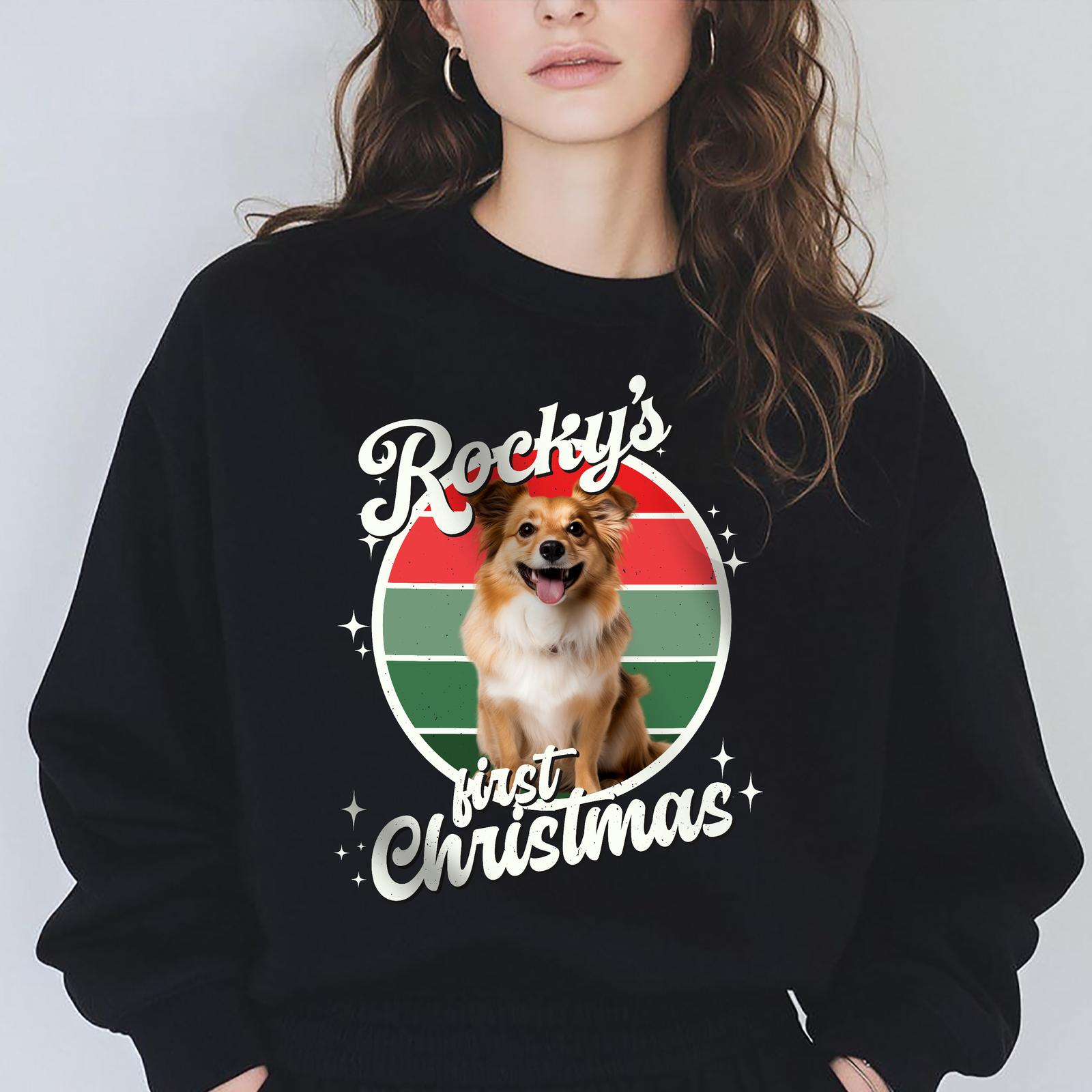 Custom Dog Photo And Name First Christmas Shirt For Dog Lover TH10 896627