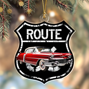 Custom Photo Route 66 Acrylic Ornament Gift For Car Lovers CH07 895366