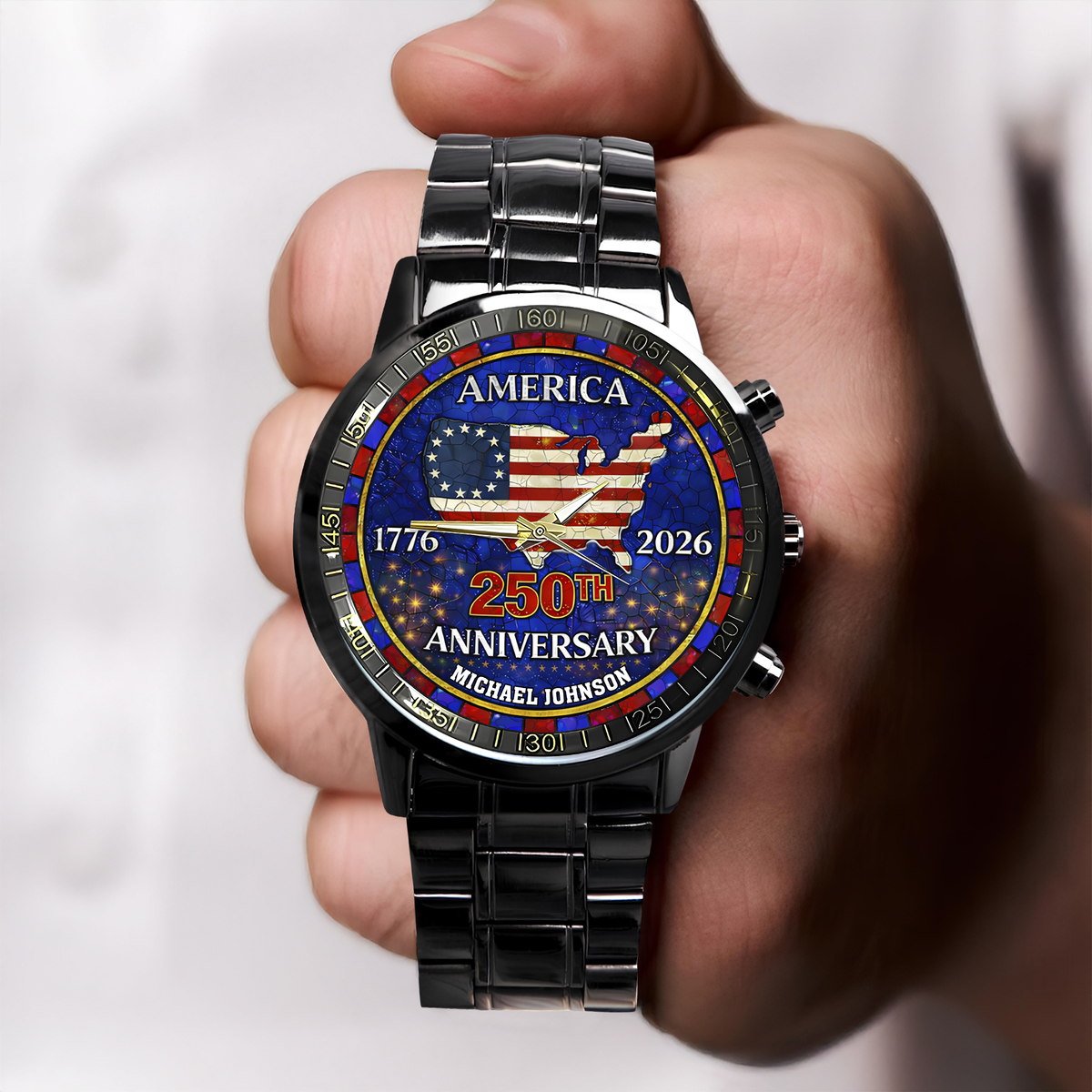 Personalized Name America 250th Anniversary Men's Wrist Watch HO82 901556