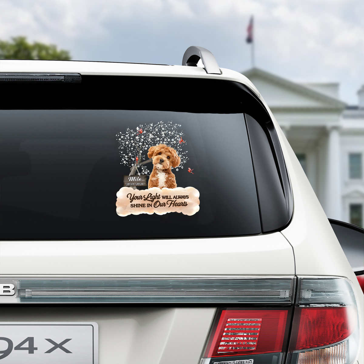 Custom Photo In Loving Memory Car Window Decal Sticker Gift For Dog Owners CH07 910594
