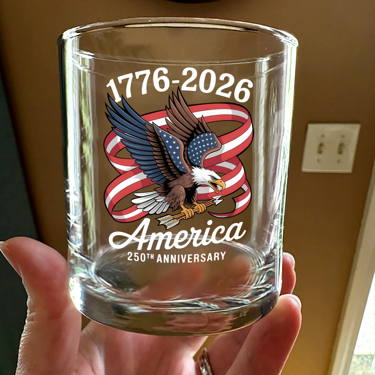 America 250Th Anniversary 1776-2026 Eagle Whiskey Glass HA75 920262