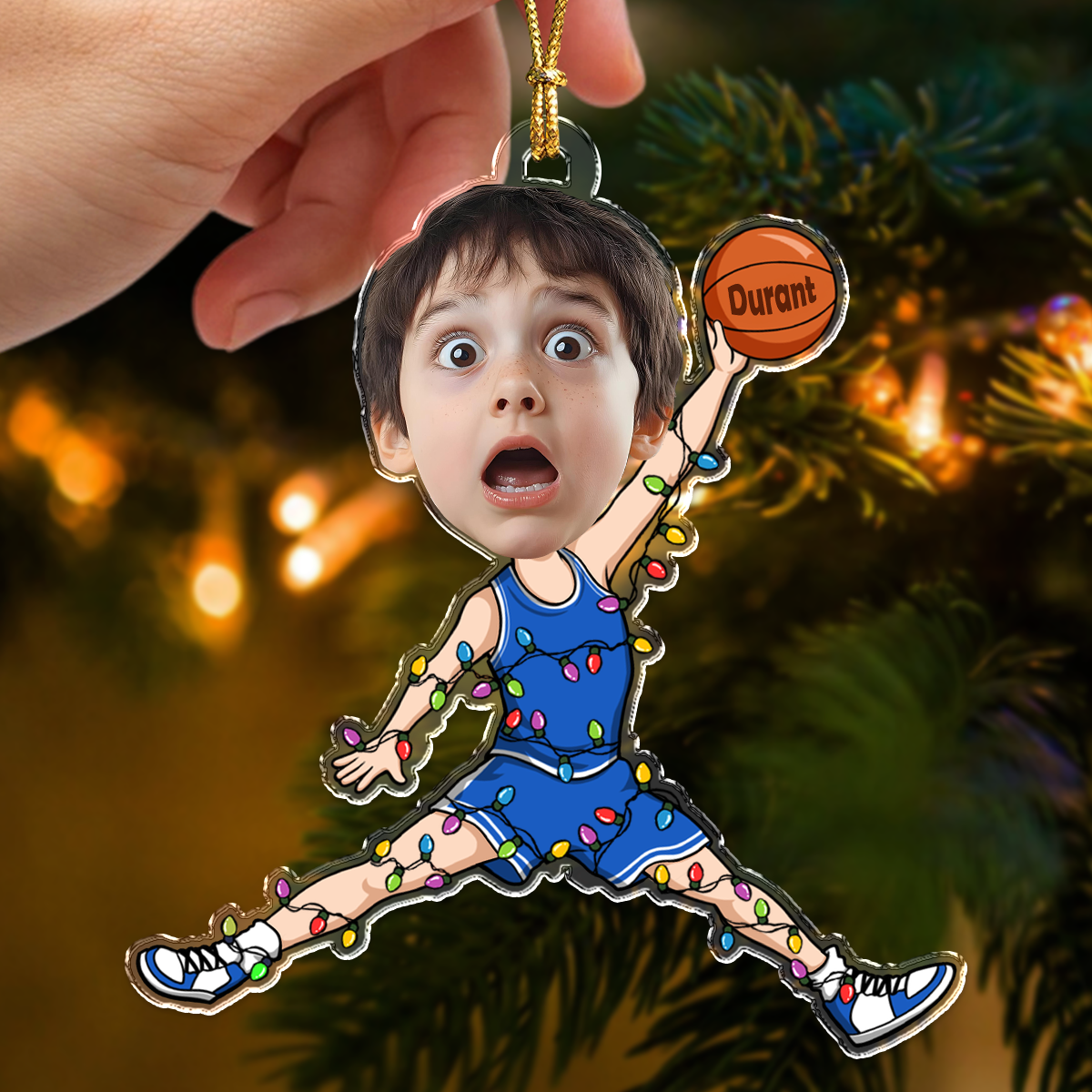 Custom Photo Basketball Players Personalized Acrylic Ornament HA75 897822