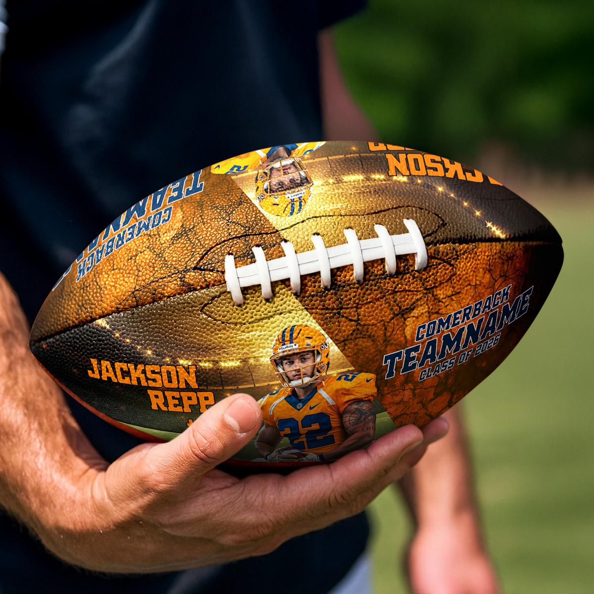 Custom Photo Football Player - Personalized Football Ball Gift For Sports Lover CH07 899892