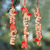 Personalized  Gingerbread Alphabet Christmas Wood Ornament Family Gift HO82 900160