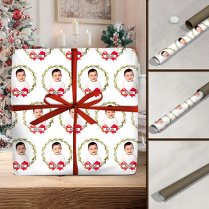 Custom Human Photo Christmas Wrapping Paper CH07 895696