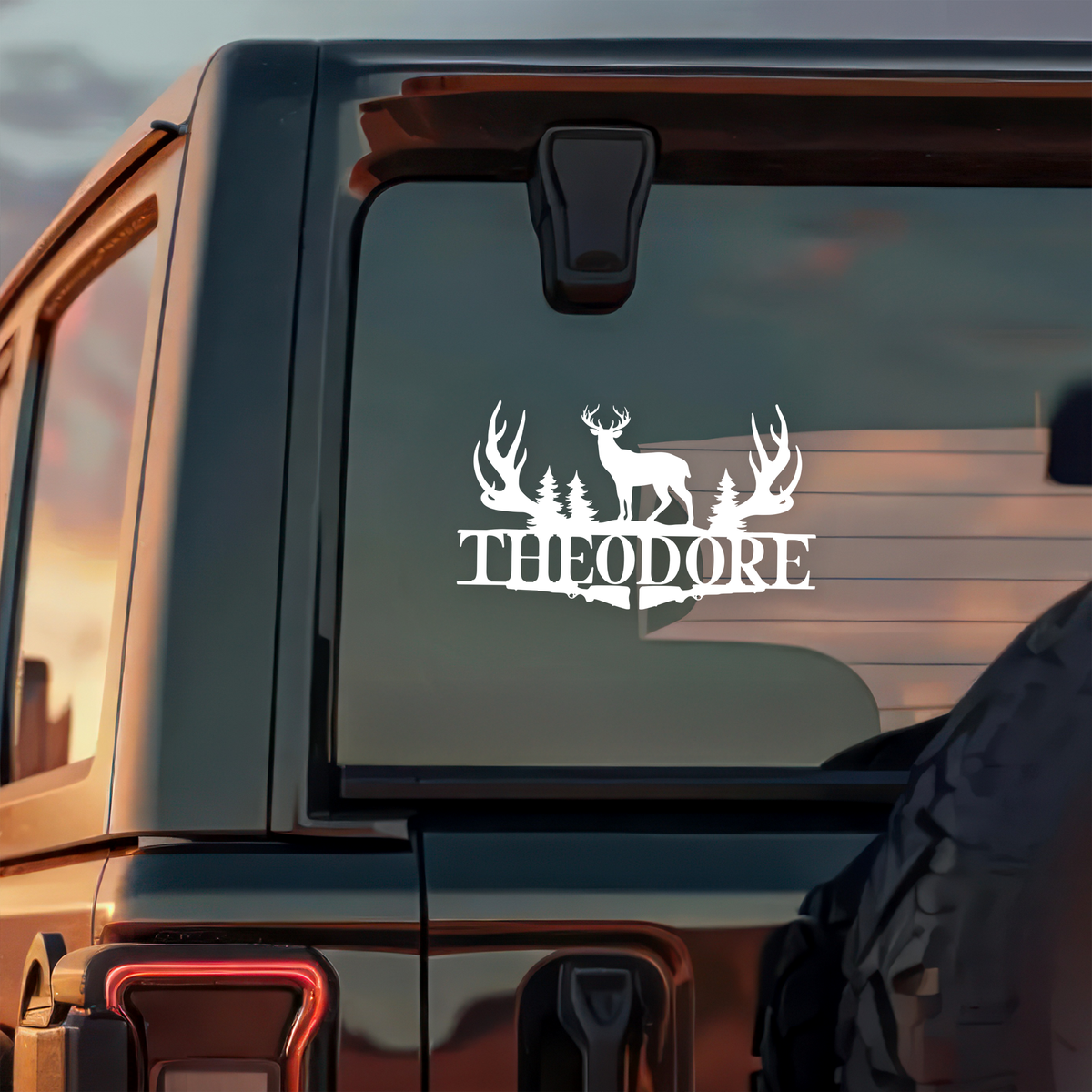 Custom Name Hunting Car Window Decal Sticker CH07 910310