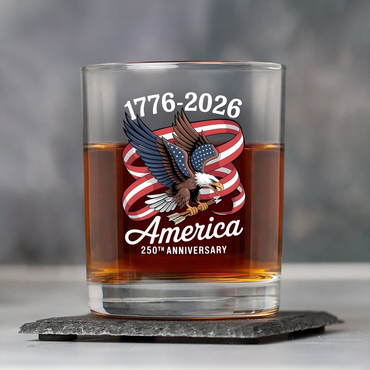 America 250Th Anniversary 1776-2026 Eagle Whiskey Glass HA75 920262