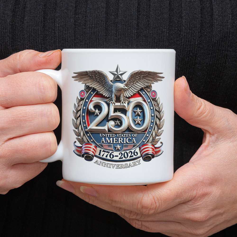 USA Eagles 250th Anniversary Semiquincentennial 1776-2026 White Mug HA75 920260