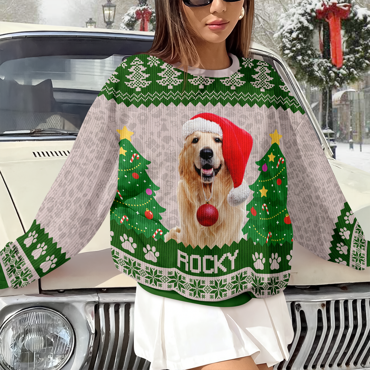 Custom Photo And Name Ugly Sweater For Dog Lover TH10 896463