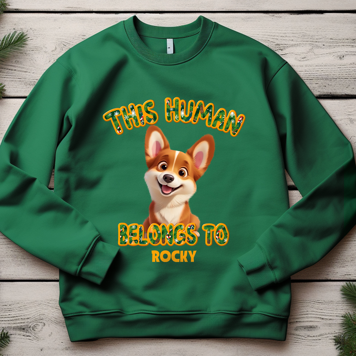 Personalized This Human Belongs To Dog Sweatshirt Gift For Dog Lovers TH10 896531