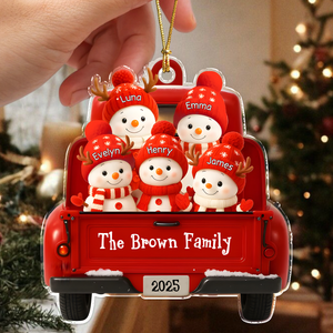 Personalized Snowman Family Acrylic Ornament Gift For Mom, Dad, Brother, Sister, Kids HO82 900176