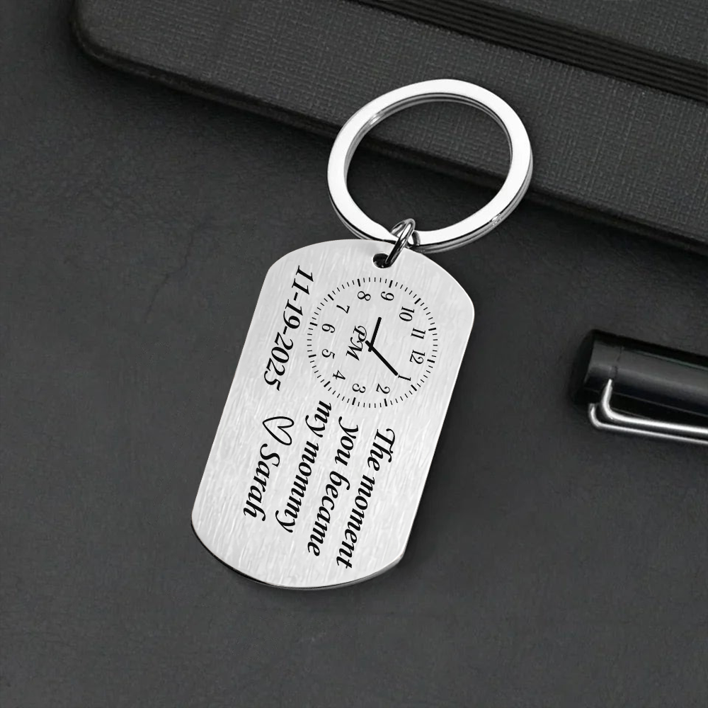 The Moment You Became My Daddy Mummy Metal Keychain CH07 910346
