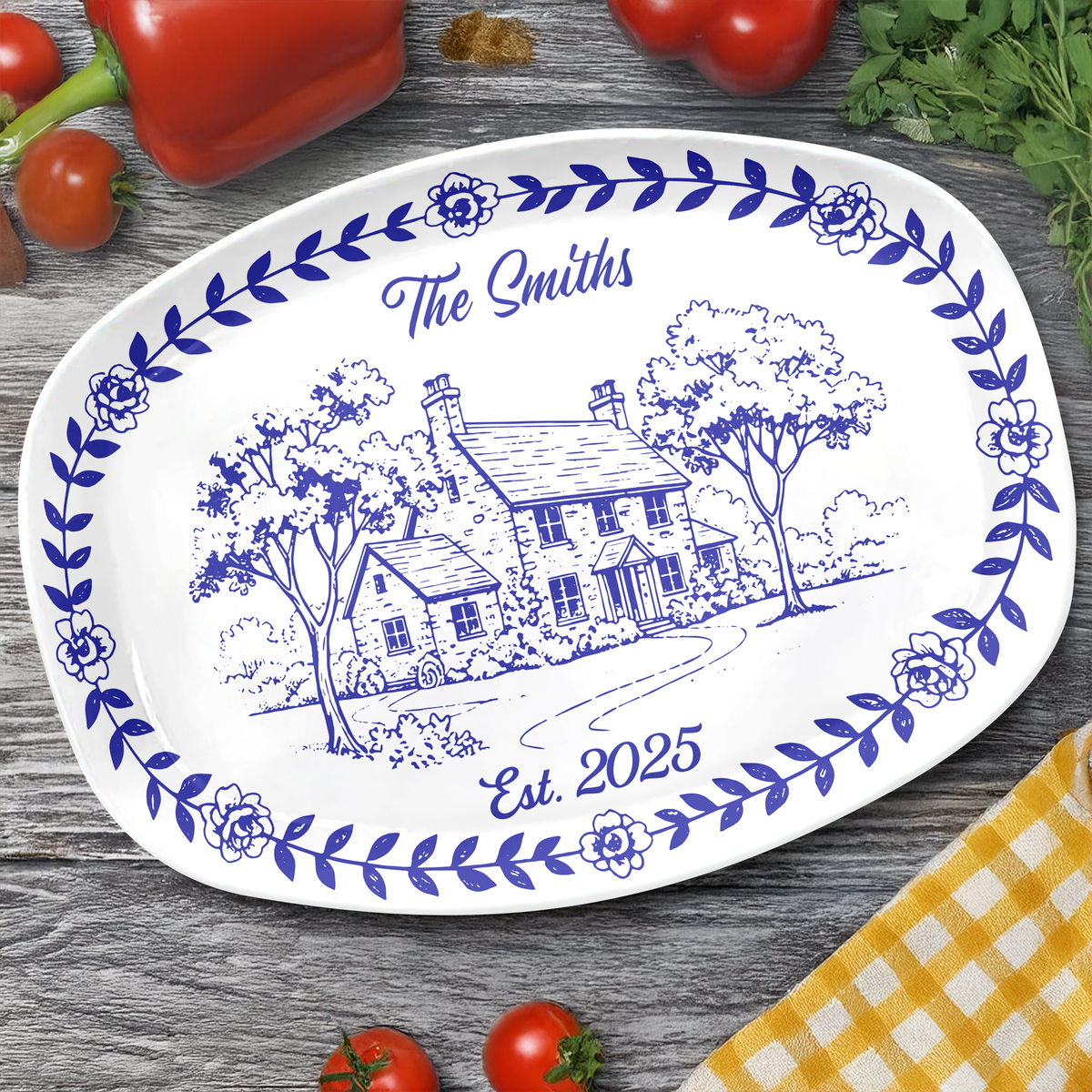 Personalized Custom Family Name Platter TH10 896825