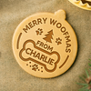 Custom Dog Name Merry Woofmas With Bone Cookie Stamp HO82 900614