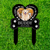 You Left Paw Prints on My Heart Custom Dog Photo Memorial Garden Stake CH07 911140