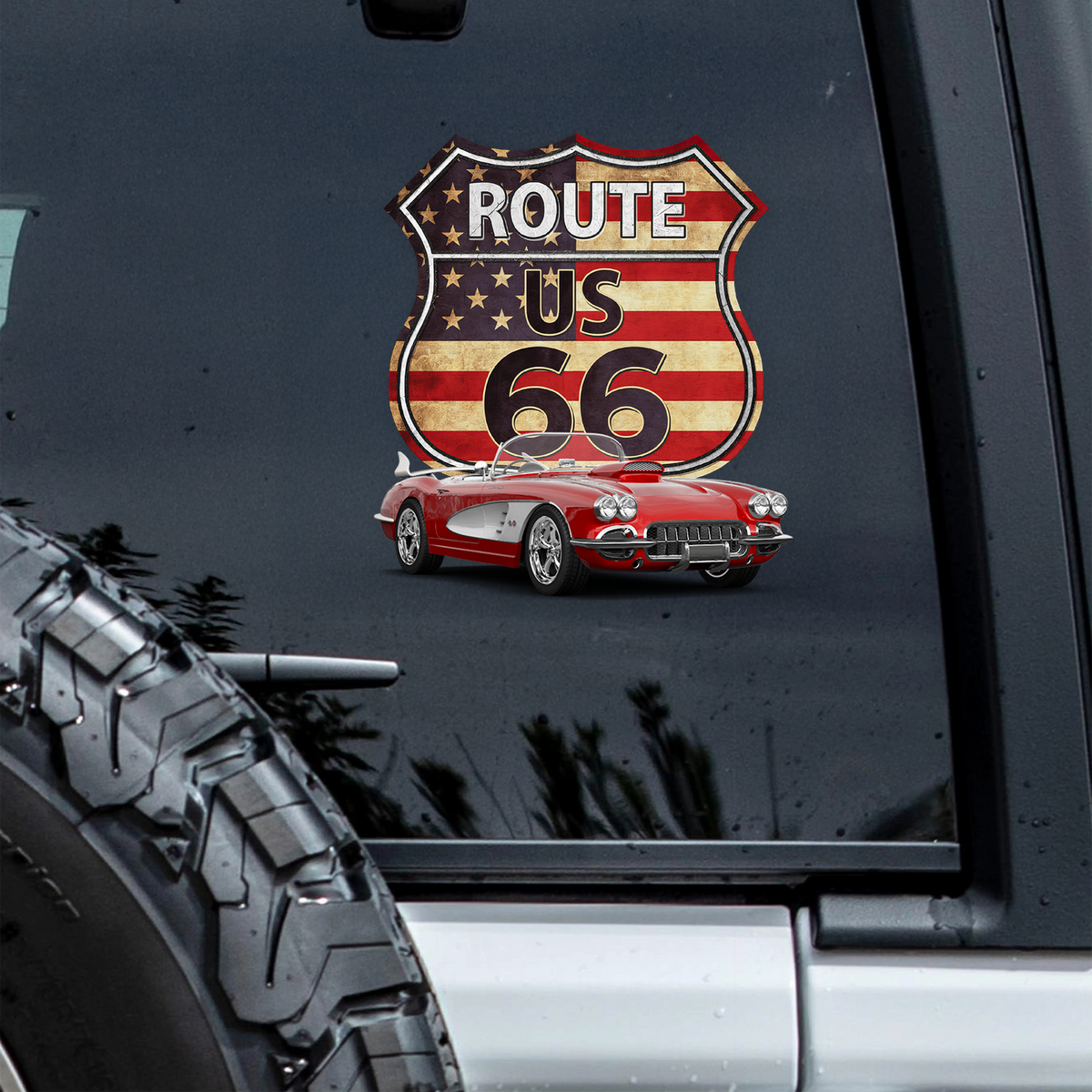 Custom Photo Route US 66 Car Window Decal Sticker CH07 899992