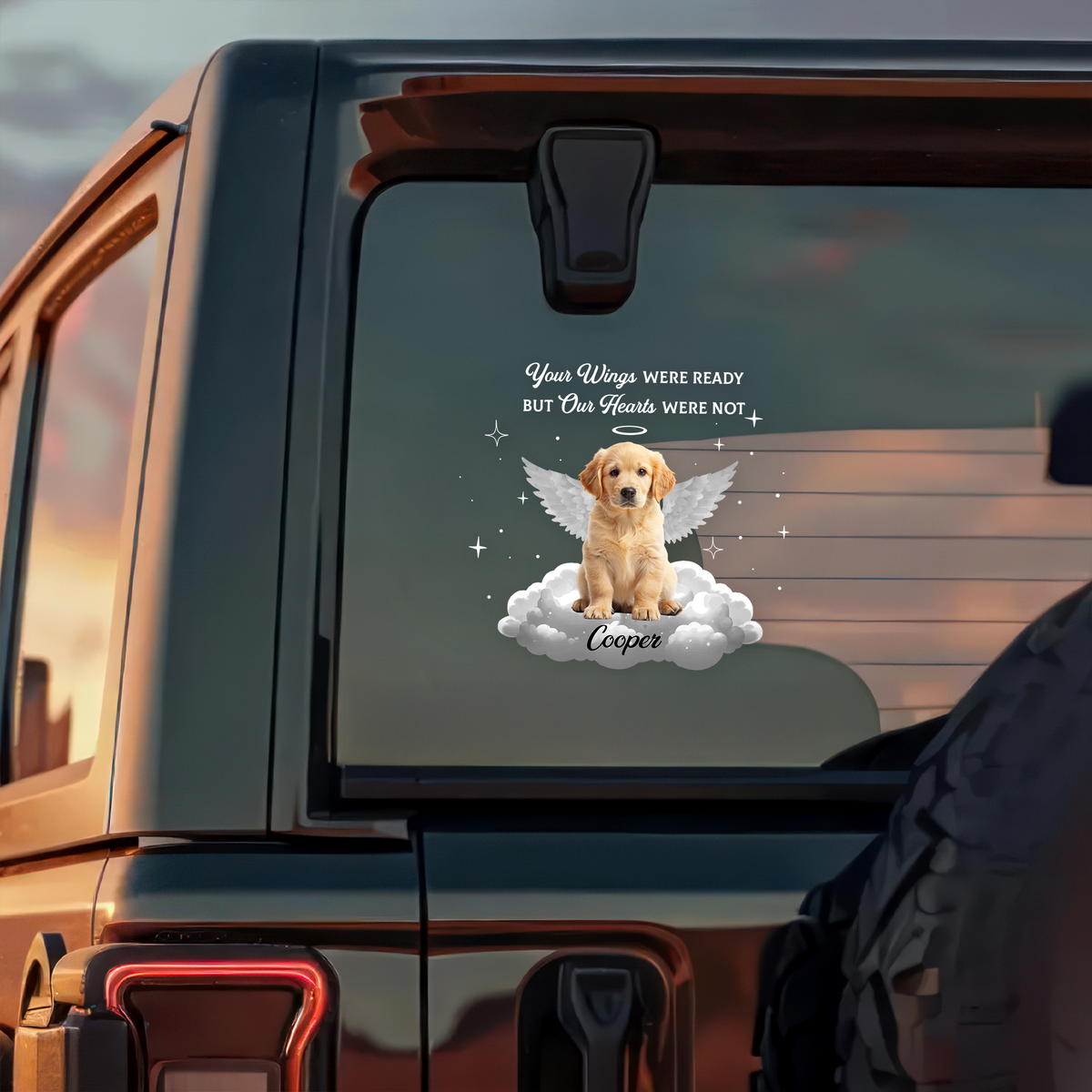 You Let Paw Prints on My Heart Personalized Pet Memorial Photo Car Window Decal Sticker CH07 910360