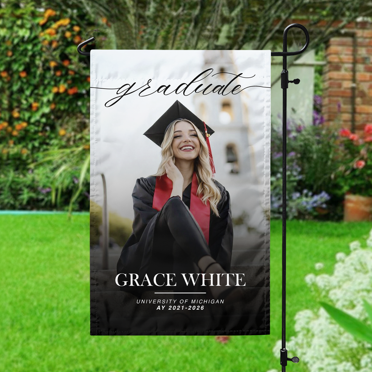 Custom Photo Congrats You Did It Graduation Garden Flag Decoration Party LM32 899211