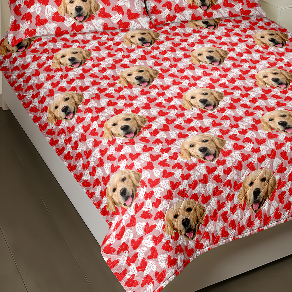 Custom Face Dog Cat Quilt Bedding Set For Dog Cat Pet Lovers HA75 898224