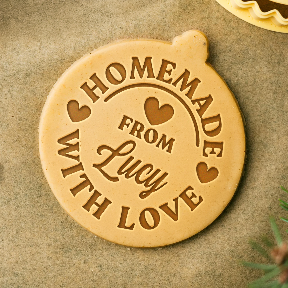 Custom Name Home Made With Love Cookie Stamp HO82 900616