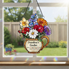 Personalized Name Birth Month Flower Grandma's Garden Acrylic Suncatcher LM32 899259