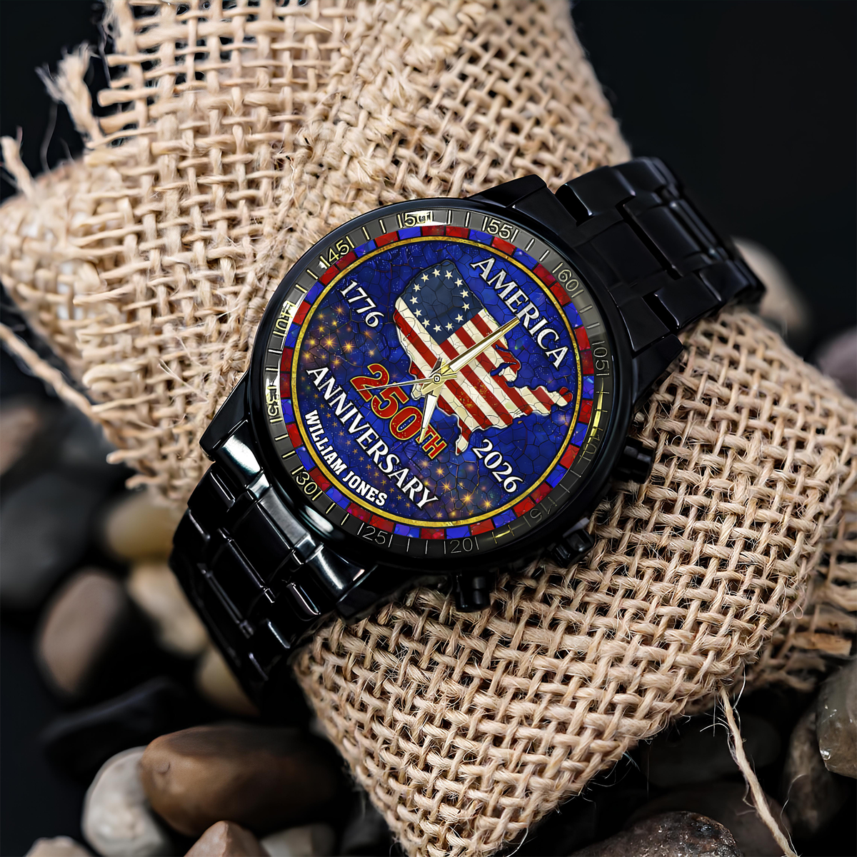 Personalized Name America 250th Anniversary Men's Wrist Watch HO82 901556