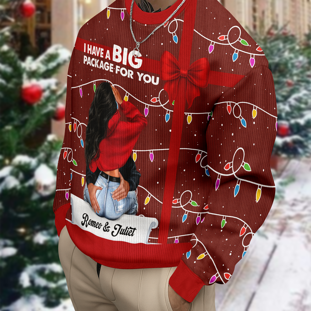 I Have A Big Package For You - Personalized Ugly Sweater LM32 895909