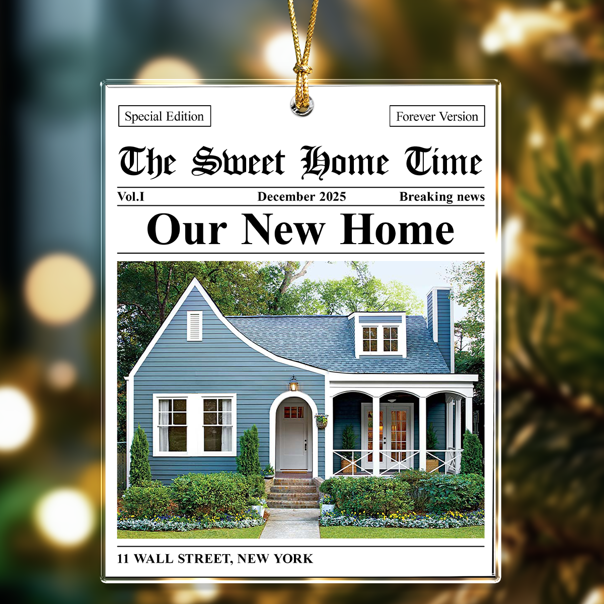 Custom Photo Our New Home Christmas Acrylic Ornament Christmas Gift HA75 897558