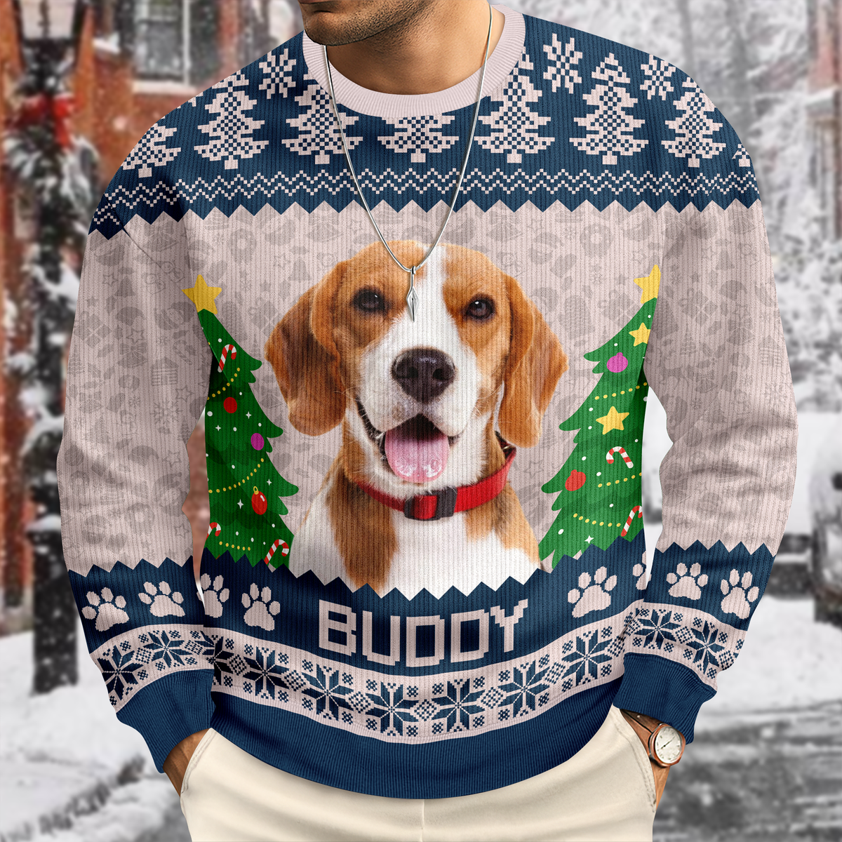 Custom Photo And Name Ugly Sweater For Dog Lover TH10 896463
